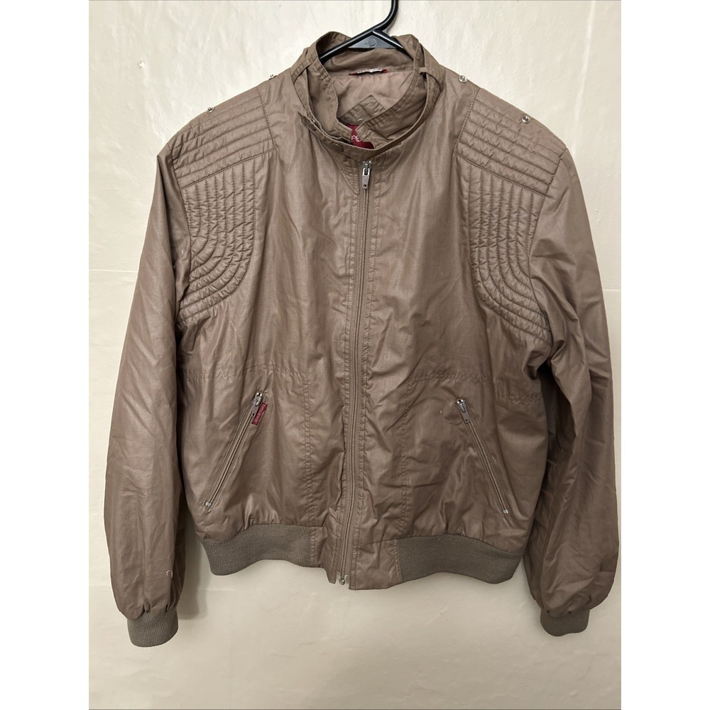 sasson jacket Vintage Brown Mens 44 Bomber Jacket Large 1980's